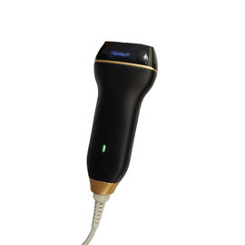 Μαύρο χέρι μηχανών απεικόνισης εγχώριου υπερήχου - κρατημένη συσκευή Doppler με τη σύνδεση USB