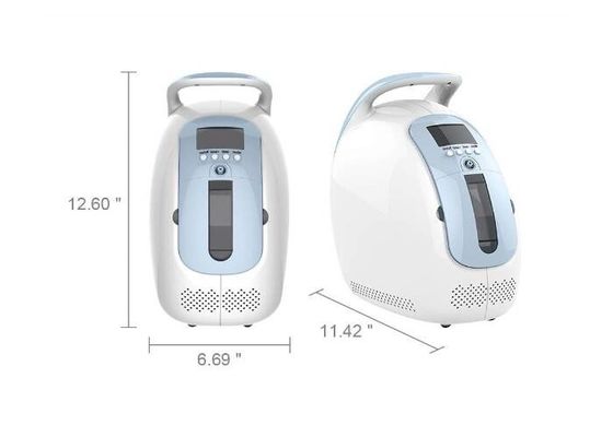 Φορητή παροχή οξυγόνου συμπυκνωτών οξυγόνου εγχώριας χρήσης με τον προσαρμοστή 1~5L το /Min αυτοκινήτων που λειτουργεί το θόρυβο ≤45dB